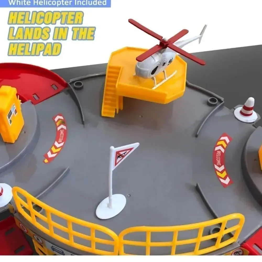 BRAND NEW CAR PARK TOY SET CAR VEHICLE BUILDING PARKING LOT RACE TRACKS K… S2